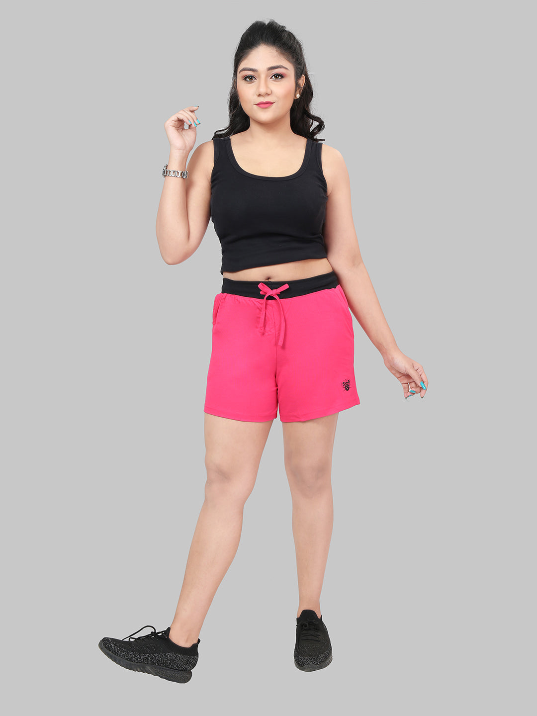 Women Shorts Hot Pink
