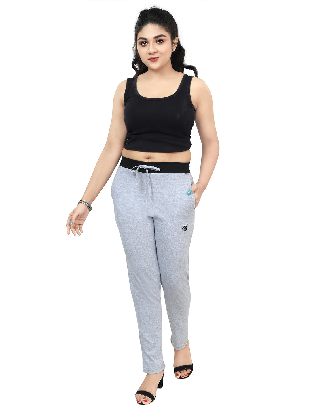 Women Pajama Grey Melange