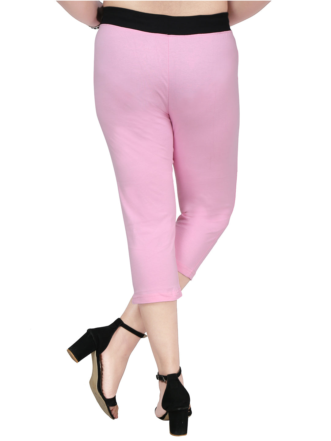 Women Capris Baby Pink