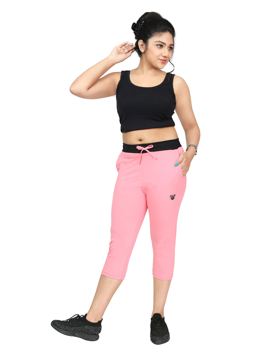 Women Capris Rose Pink