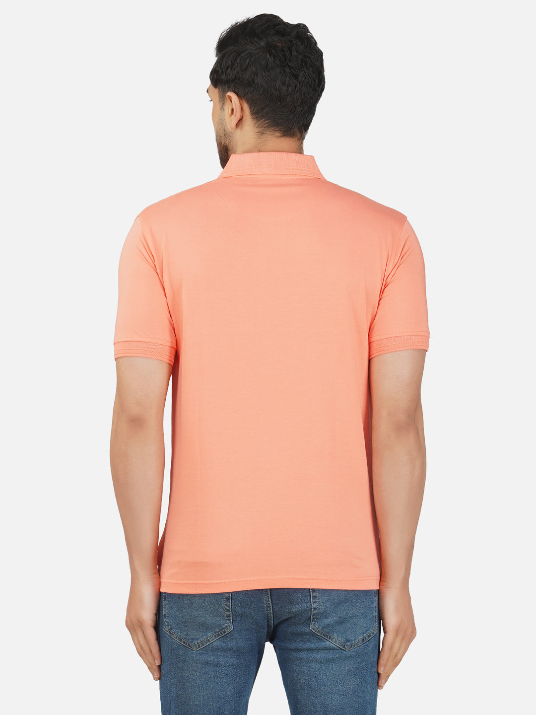 Men's Polo Half Sleeve T-Shirt Peach