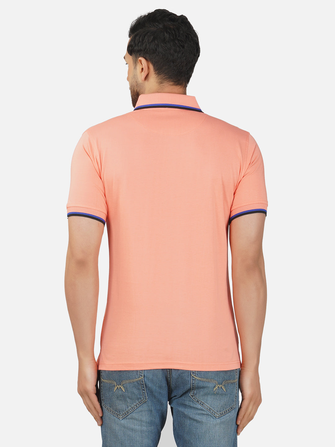 Men's Polo Half Sleeve Design T-Shirt Pink, Blue and Black