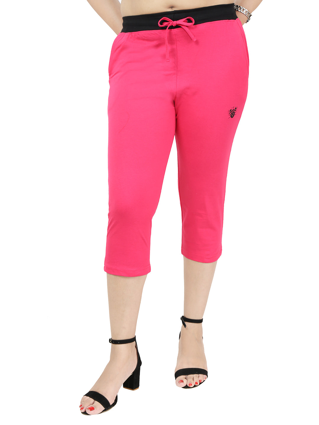 Women Capris Hot Pink