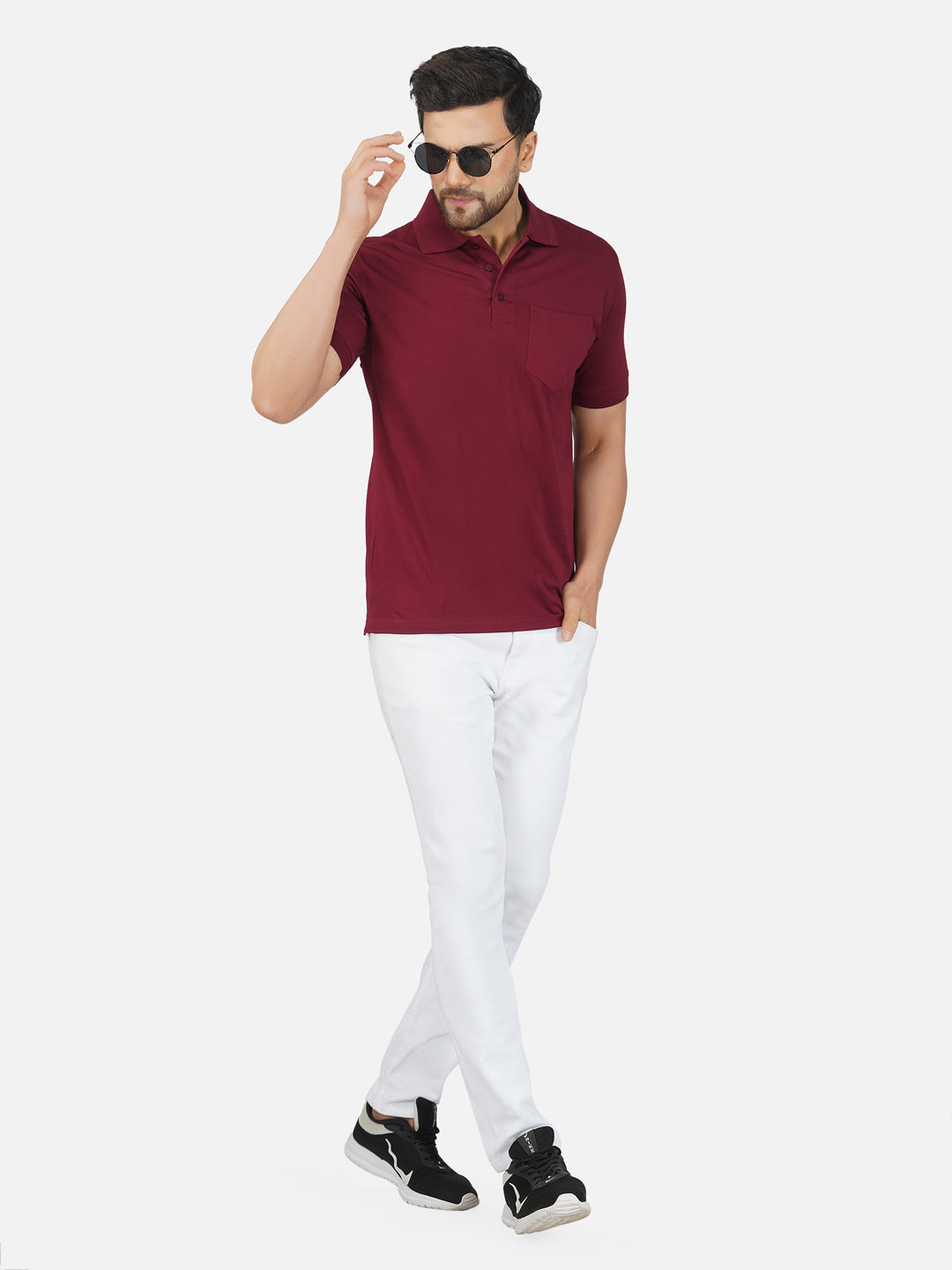 Men's Polo Half Sleeve T-Shirt Wine