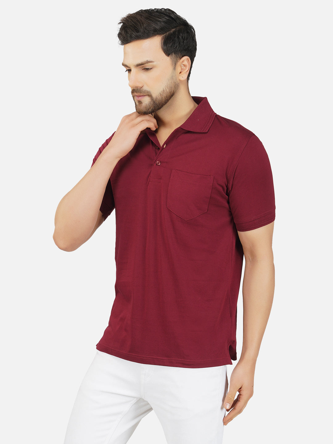 Men's Polo Half Sleeve T-Shirt Wine