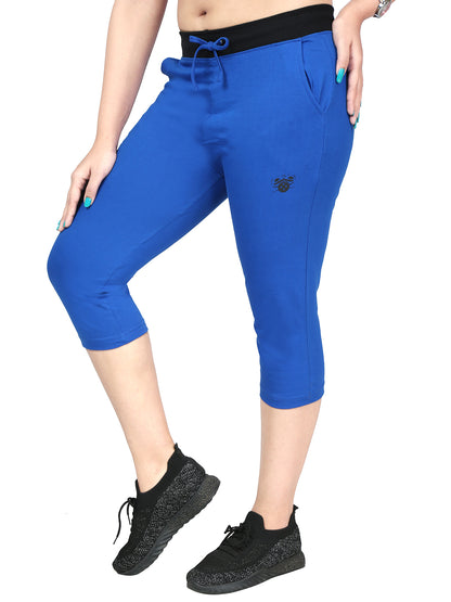 Women Capris Royal Blue