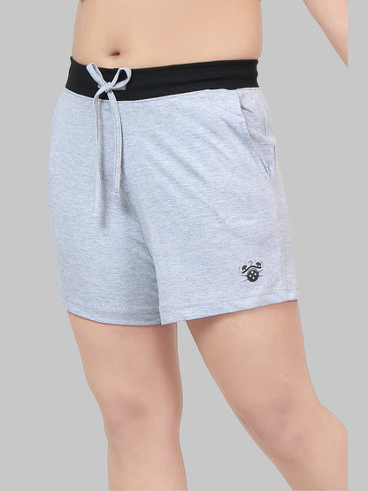 Women Shorts Grey Melange