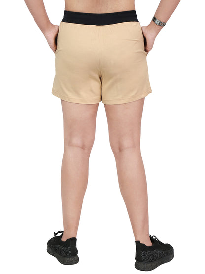 Women Shorts Beige