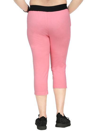Women Capris Rose Pink