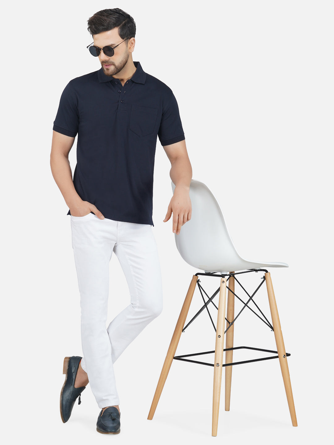 Men's Polo Half Sleeve T-Shirt Navy Blue