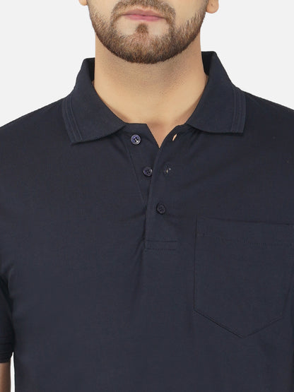 Men's Polo Half Sleeve T-Shirt Navy Blue