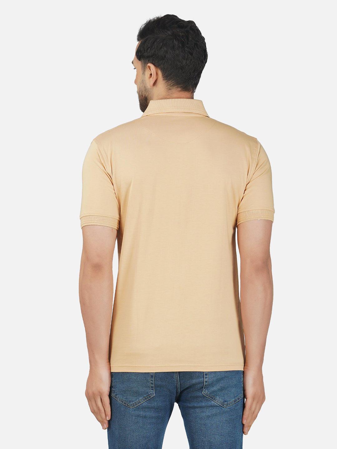 Men's Polo Half Sleeve T-Shirt Beige