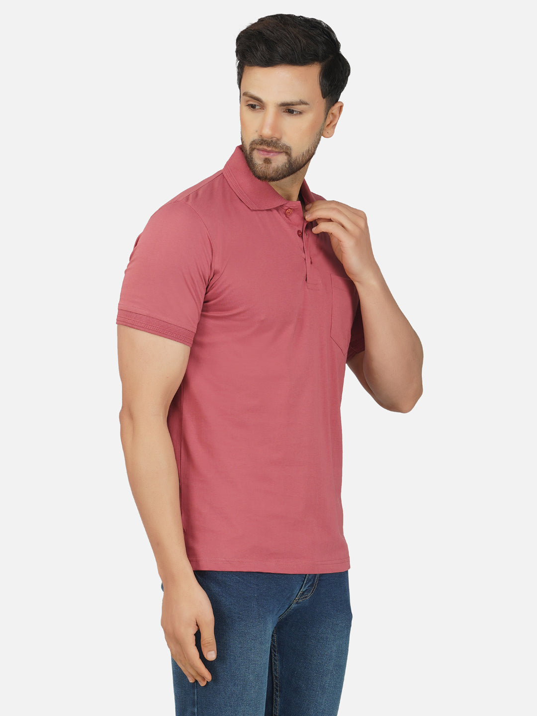 Men's Polo Half Sleeve T-Shirt Dusty Rose