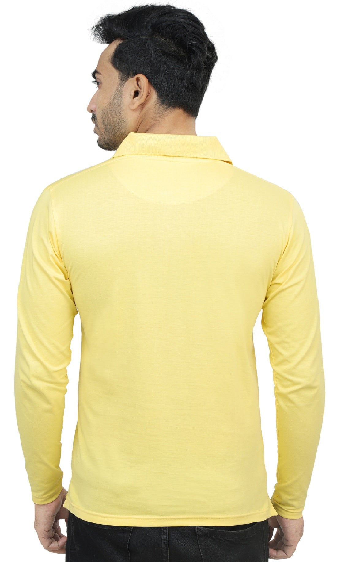 Men's Polo Full Sleeve T-Shirt Lemon