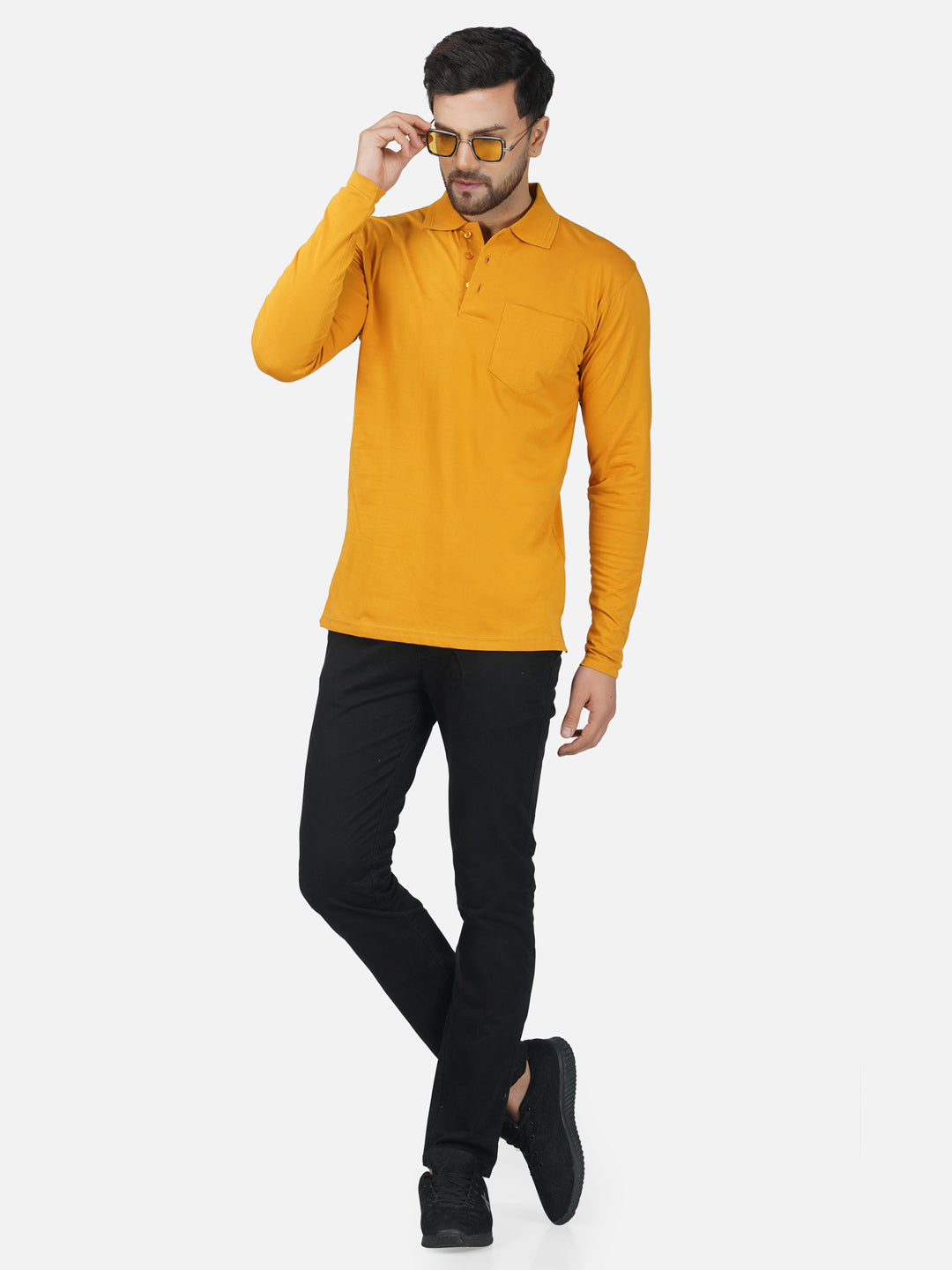 Men's Polo Full Sleeve T-Shirt Rust
